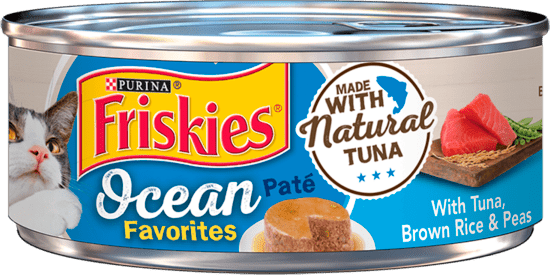 Friskies Ocean Favorites Paté With Tuna, Brown Rice & Peas